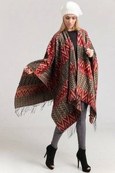 Luxurious 100% Handmade Alpaca Ruana Wrap For $115