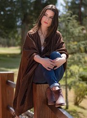 Fine Alpaca Ruana Wrap For $135