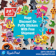 20% Huge Discount on Puffy Stickers with Free Shipment | RegaloPrint