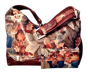 Large Hobo Styled Argentinean Floral Leather Bag For $65