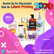 Buckle Up For Discounted Ride Of 25% on Labels Printing - RegaloPrint