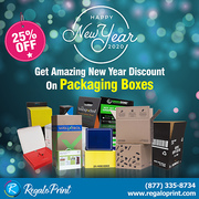 Get Amazing 25% New Year Discount On Packaging Boxes - RegaloPrint