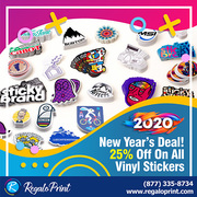 New Year’s Deal! 25% Off On All Vinyl Stickers - RegaloPrint