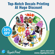 Top-Notch Decals Printing At 20% Discount - RegaloPrint