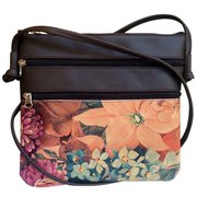 Genuine Floral Leather Cross-Body Bag For $75