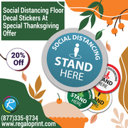 Social Distancing Floor Decal Stickers At Special Thanksgiving Offer