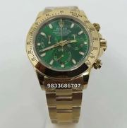 Rolex Cosmograph Daytona Full Gold Green Dial Swiss ETA 7750 Valjoux M