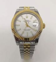 Rolex Date Just Dual Tone White Dial Swiss Automatic Watch