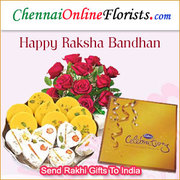 Joyful Rakhi Celebration with Dry Fruits N Rakhi Combo Free Delivery i